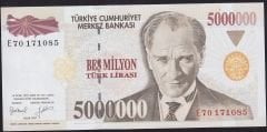 7.Emisyon 5 000 000 Lira E70 171085 Çilaltı Çil