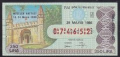 1986 29 MAYIS ÇEYREK BİLET N SERİSİ