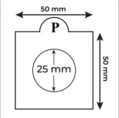 25 mm Kendinden Yapışkanlı Karton Madeni Para Kapaması, Beyaz - 25'lik Paket Pulko