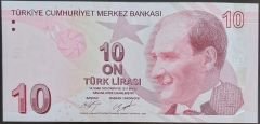 9.Emisyon 3.Tertip 10 Lira C089 333999 Çil