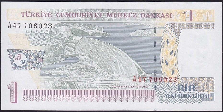 8.Emisyon 1 YTL A47 706023 Çil