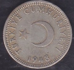 1948 Yılı 50 Kuruş Gümüş