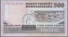 Madagaskar 500 Ariary 1988 - 1993 Çil Pick 71b