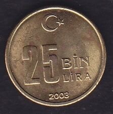2003 Yılı 25.000 Lira