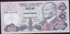6.Emisyon 2.Tertip 1000 Lira D54 966926 Çok Temiz+