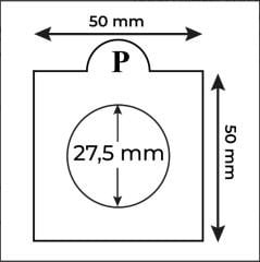 27.5 mm Kendinden Yapışkanlı Karton Madeni Para Kapaması, Beyaz - 25'lik Paket Pulko