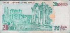 7.Emisyon 20 000 000 Lira F24 624685 Çok Temiz +