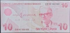 9.Emisyon 3.Tertip 10 Lira C616 183183 Çilaltı Çil