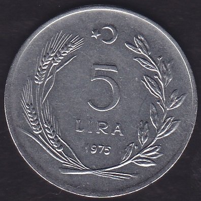 1975 Yılı 5 Lira