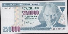 7.Emisyon 3.Tertip 250000 Lira G29 332722 Çilaltı