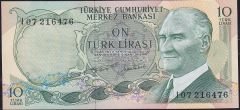 6.Emisyon 2.Tertip 10 Lira I07 216476 Çilaltı Çil