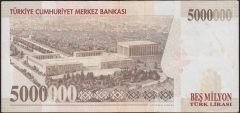 7.Emisyon 5 000 000 Lira E69 060209 Çok Temiz+