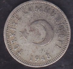 1948 Yılı 50 Kuruş Gümüş