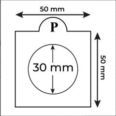 30 mm Kendinden Yapışkanlı Karton Madeni Para Kapaması, Beyaz - 25'lik Paket Pulko