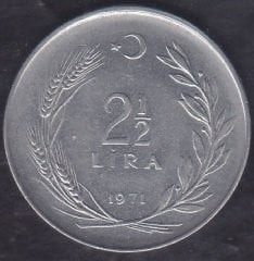 1971 Yılı 2.5 Lira (Düz)