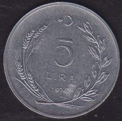 1974 Yılı 5 Lira