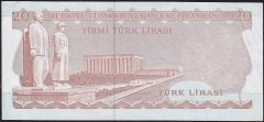 6.Emisyon 3.Tertip 20 Lira H02 016074 Çok Temiz+