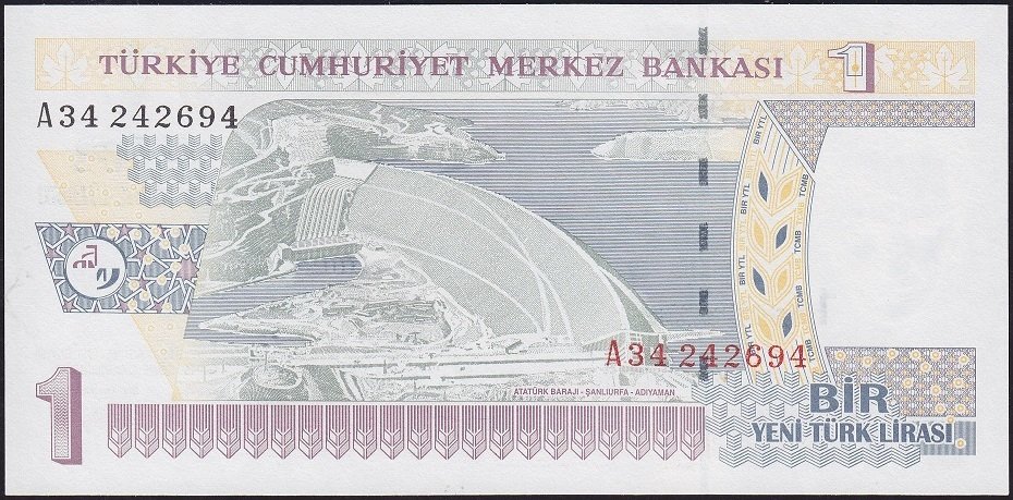 8.Emisyon 1 YTL A34 242694 Çilaltı Çil