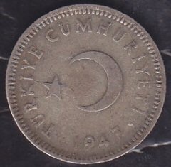 1947 Yılı 50 Kuruş Gümüş