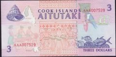 Cook Island 3 Dolar 1992 Çil Pick 7a