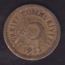 1951 Yılı 5 Kuruş