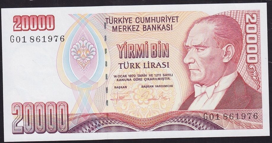 7.Emisyon 2.Tertip 20000 Lira G01 861976 Çilaltı Çil