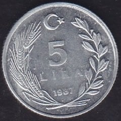 1987 Yılı 5 Lira