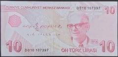 9.Emisyon 4.Tertip 10 Lira D010 107397 Çil