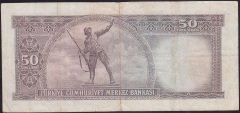 5.EMİSYON 6.TERTİP 50 LİRA N08 062863 ÇOK TEMİZ