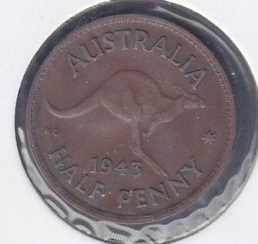 AVUSTRALYA HALF PENNY 1943 eski para değerleri