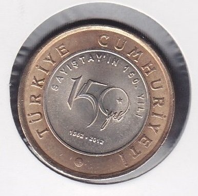 2012 YILI 1 LİRA SAYIŞTAY'IN 150. YILI ÇİL