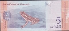 Venezuela 5 Bolivares 2018 Çilaltı Çil Pick 102