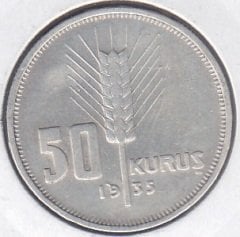 1935 Yılı 50 Kuruş Gümüş