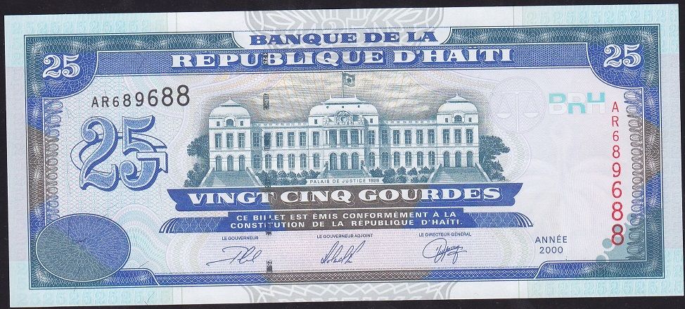 Haiti 25 Gourdes 2000 Çil Pick 266a