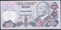 6.Emisyon 2.Tertip 1000 Lira D25 023720 Ççt Çilaltı