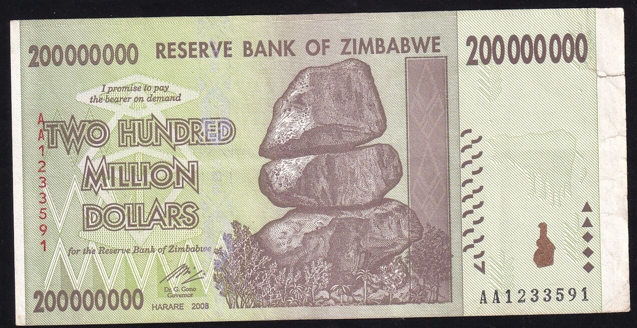 Zimbabwe 200000000 Dolar 2008 Temiz+ Pick 81