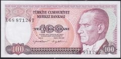 7.Emisyon 2.Tertip 100 Lira E68 871267 Çok Çok Temiz+