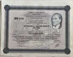 PETKİM Hisse Senedi 100 Alman Markı