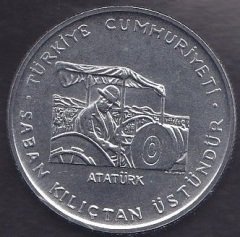 1979 YILI 1 LİRA SABAN KILIÇTAN ÜSTÜNDÜR FAO ÇİLALTI ÇİL