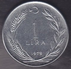 1979 YILI 1 LİRA SABAN KILIÇTAN ÜSTÜNDÜR FAO ÇİLALTI ÇİL