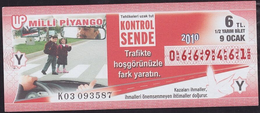 2010 9 Ocak Yarım Bilet - Y Serisi