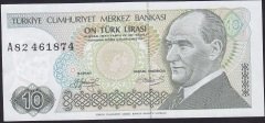 7.EMİSYON 1.TERTİP 10 LİRA A82 461874 ÇİLALTI ÇİL