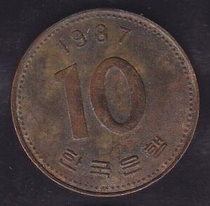 Güney Kore 10 Won 1987
