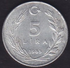 1985 Yılı 5 Lira