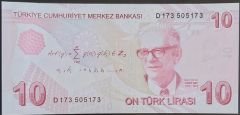 9.Emisyon 4.Tertip 10 Lira D173 505173 Çil