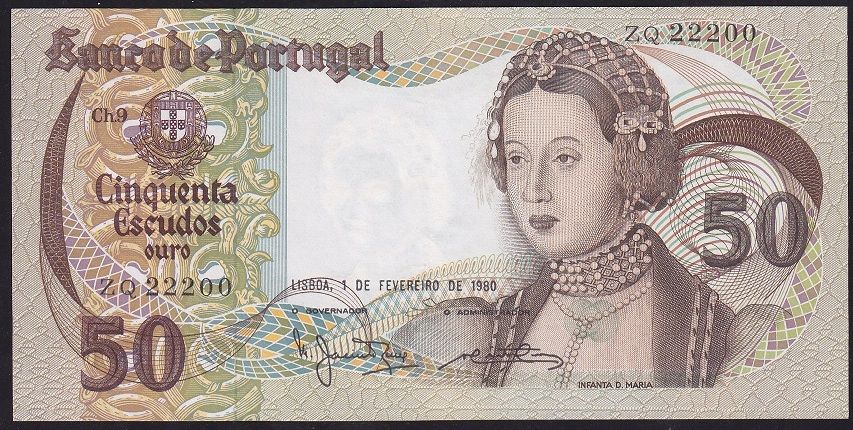 Portekiz 50 Escudos 1980 Çilaltı Pick 174b 22200
