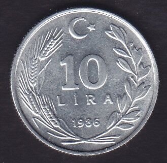 1986 Yılı 10 Lira