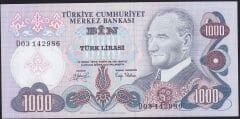 6.Emisyon 2.Tertip 1000 Lira D03 142986 Çok Çok Temiz+