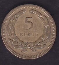 1950 Yılı 5 Kuruş