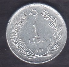 1981 Yılı 1 Lira